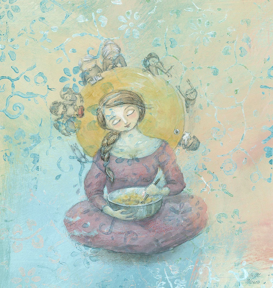Obraz Žena - matka - slunce rodinné galaxie