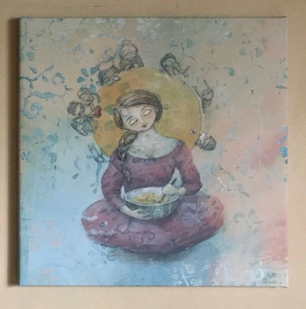 Obraz Žena - matka - slunce rodinné galaxie