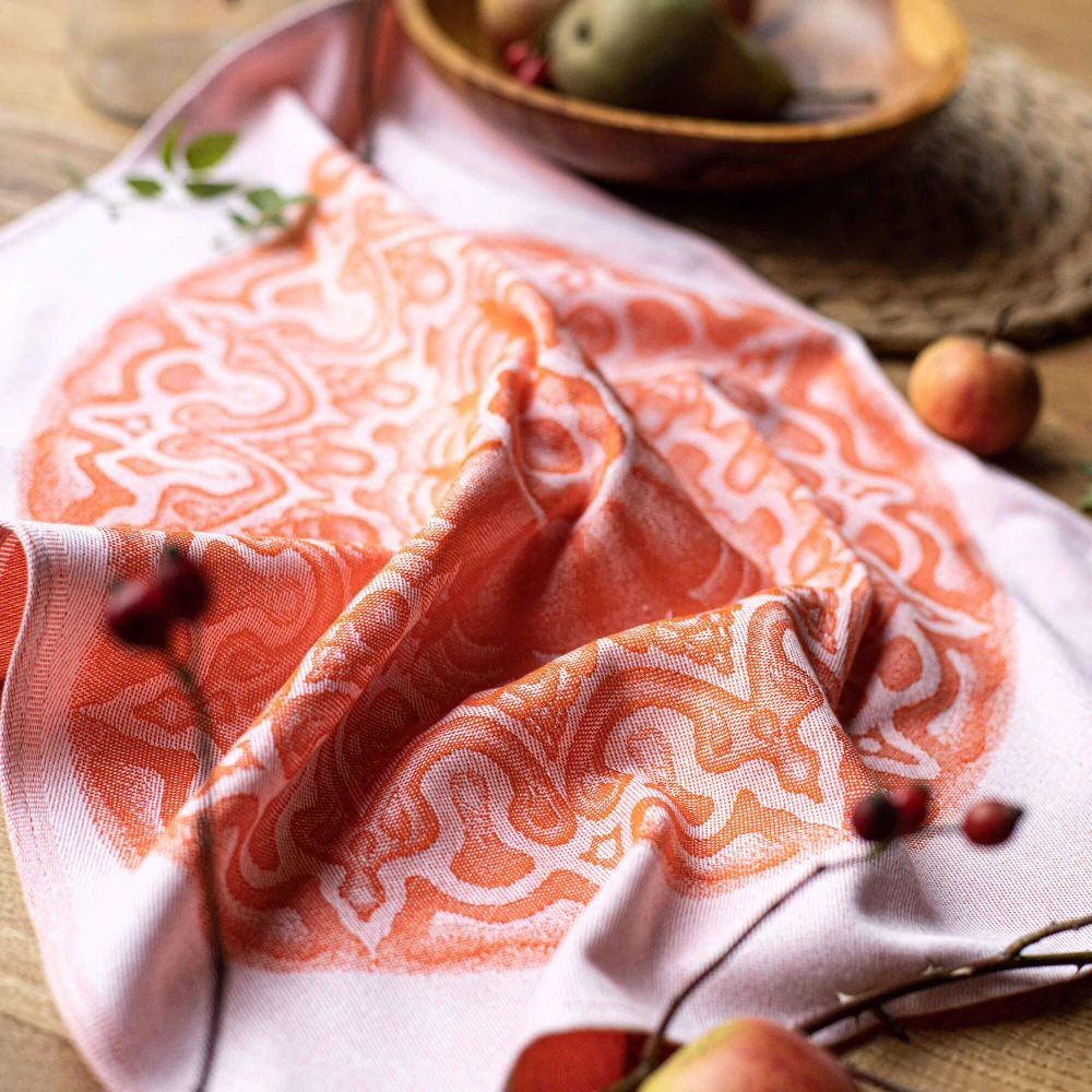 Utěrka mandala – oranžová