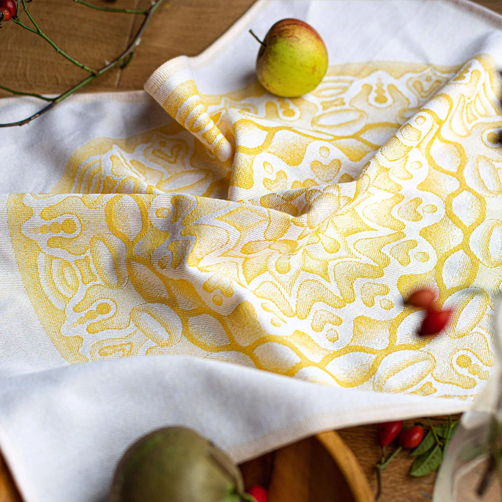 Utěrka mandala – žlutá