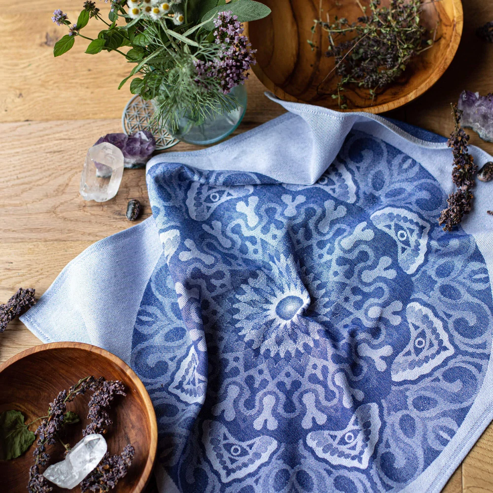 Utěrka mandala – tmavě modrá