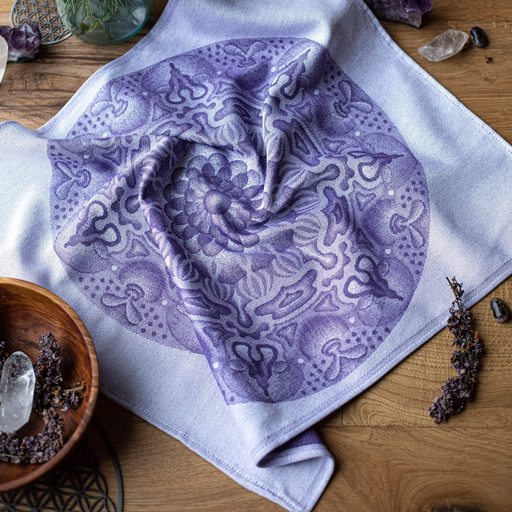 Utěrka mandala – fialová