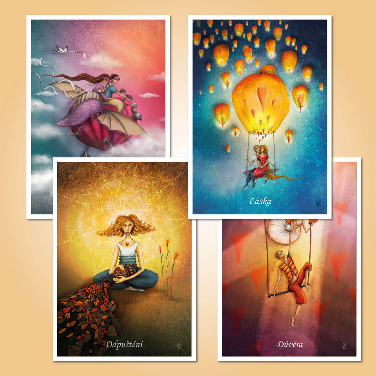 Sada pohlednic On a ona