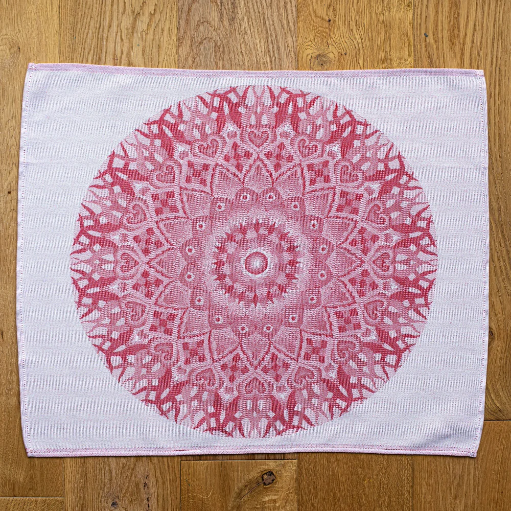 Utěrka mandala – červená