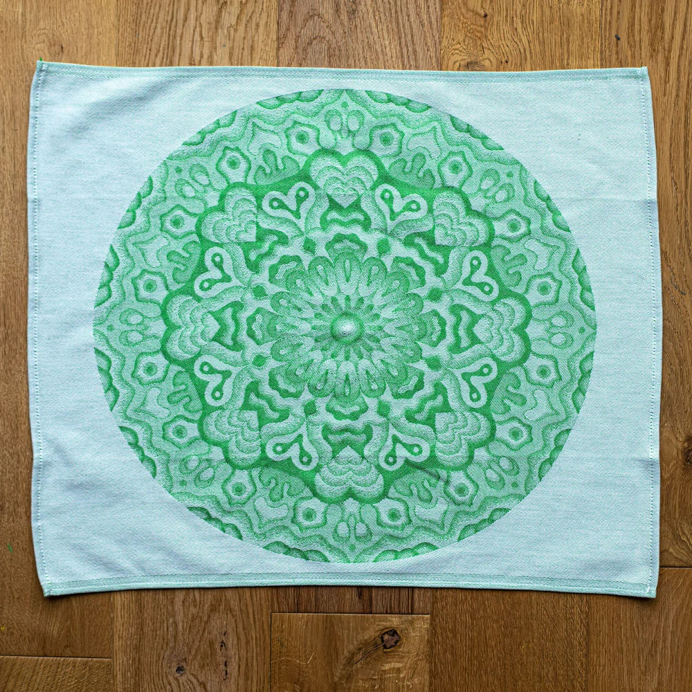 Utěrka mandala – zelená