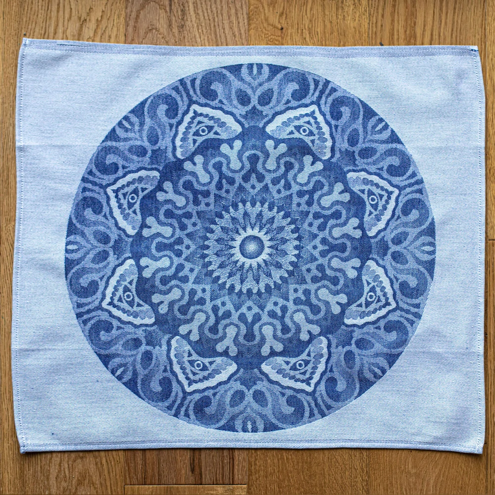 Utěrka mandala – tmavě modrá