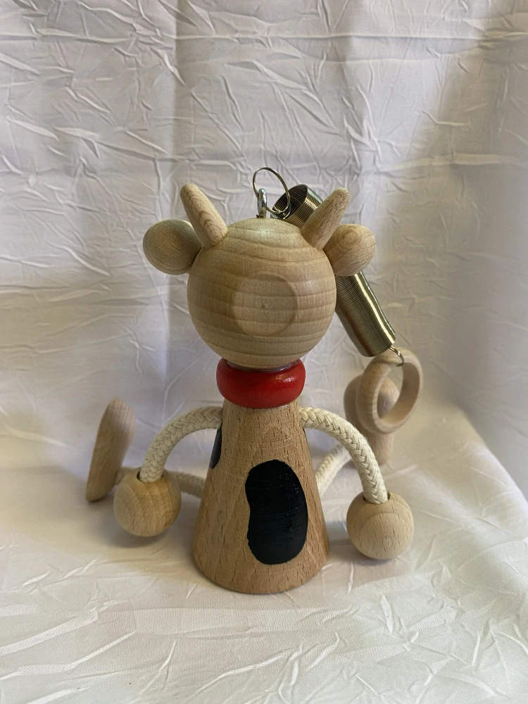 Figurka na pružině - Kravička s černými fleky