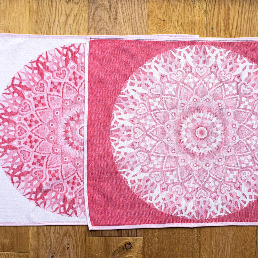 Utěrka mandala – červená