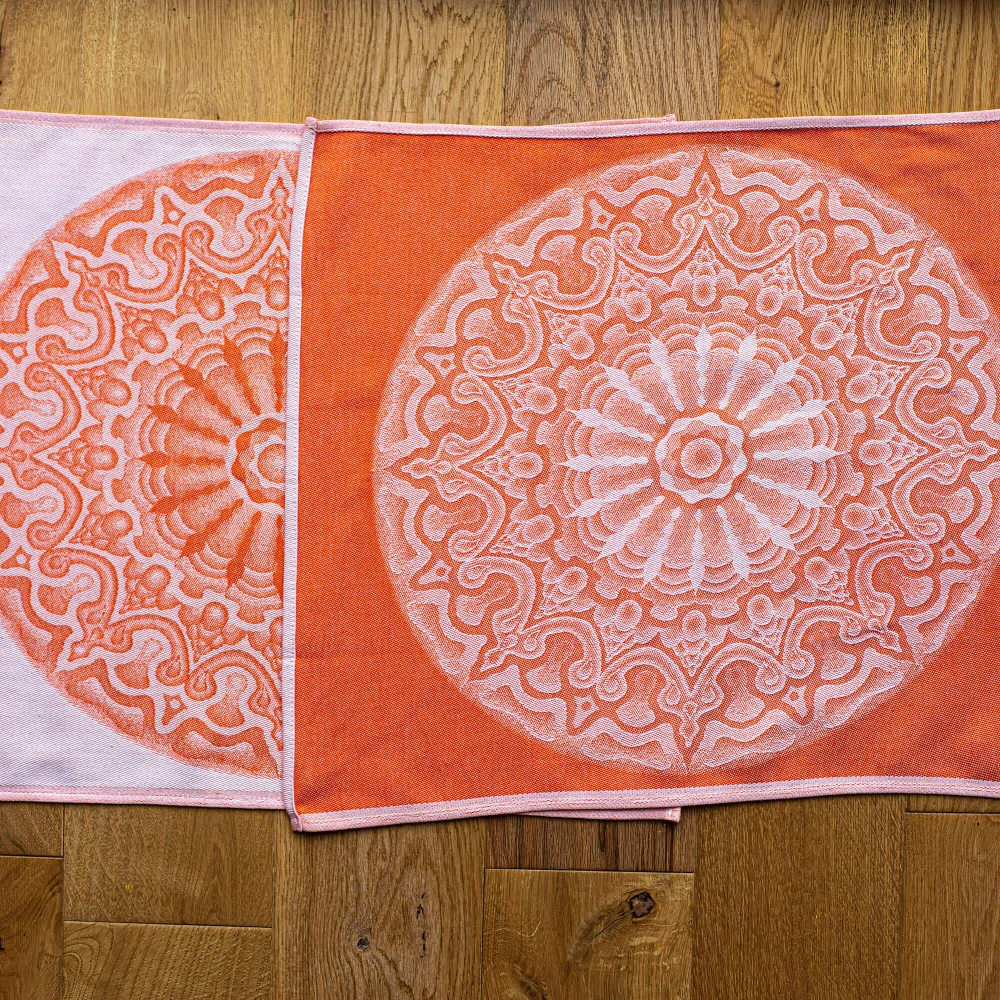 Utěrka mandala – oranžová