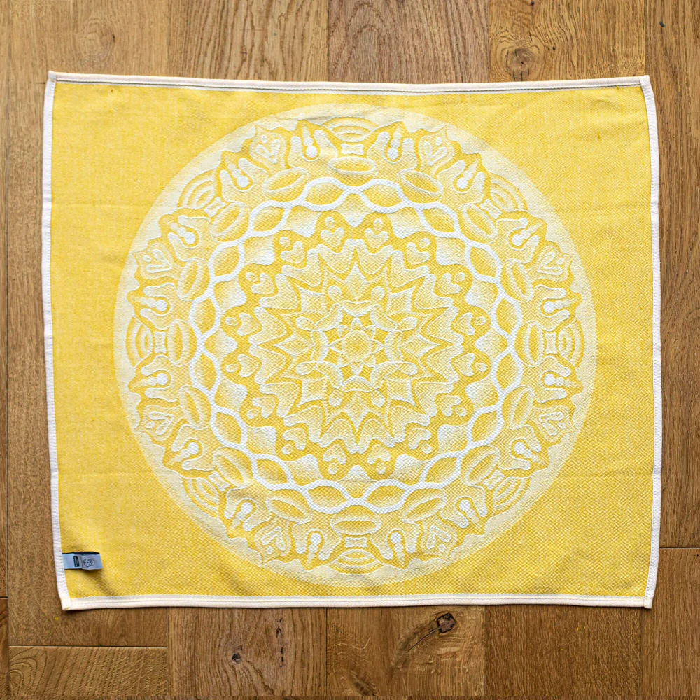 Utěrka mandala – žlutá