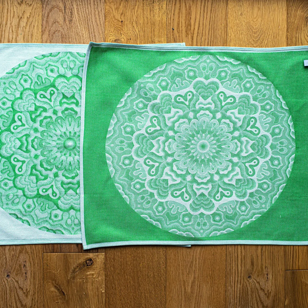 Utěrka mandala – zelená