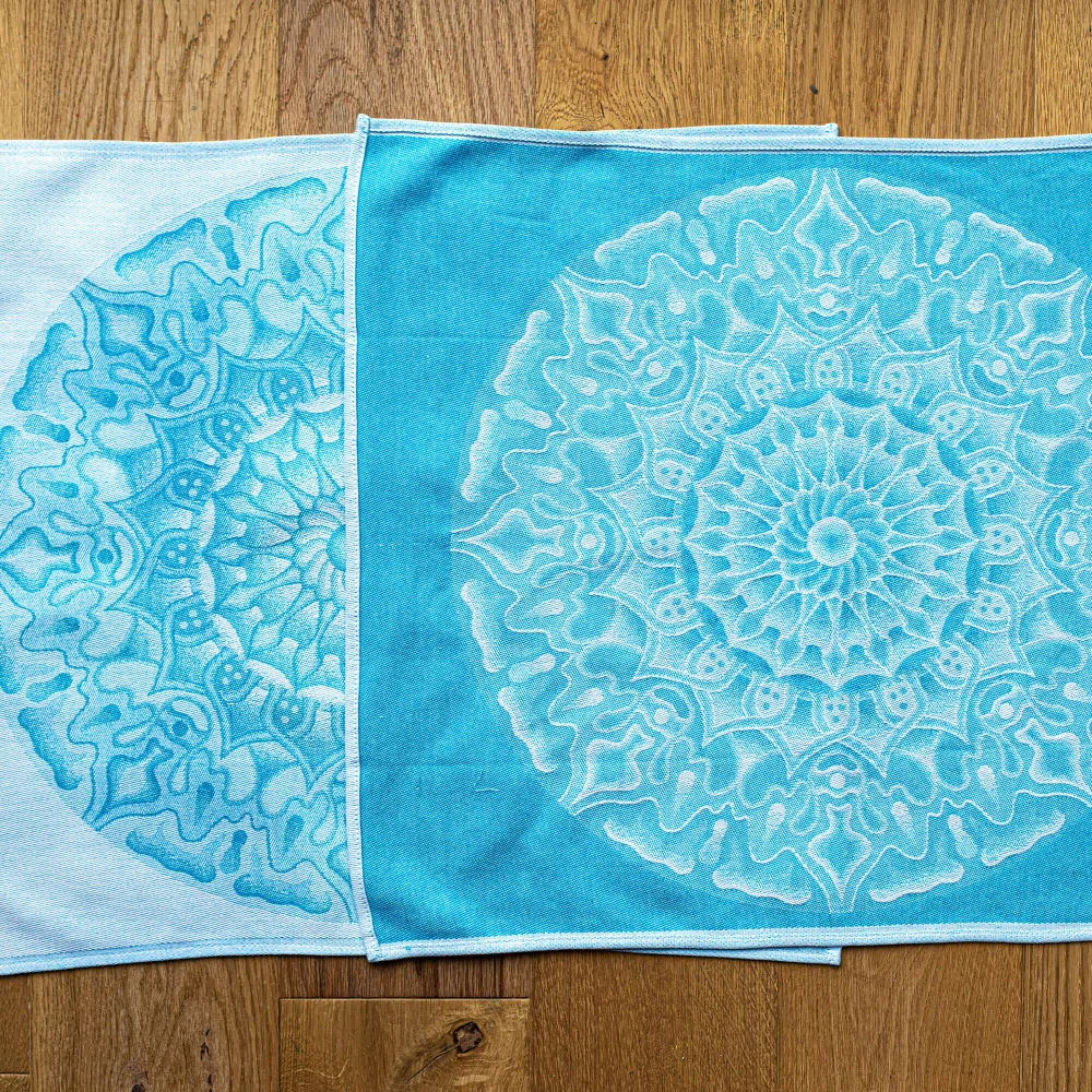 Utěrka mandala – světle modrá