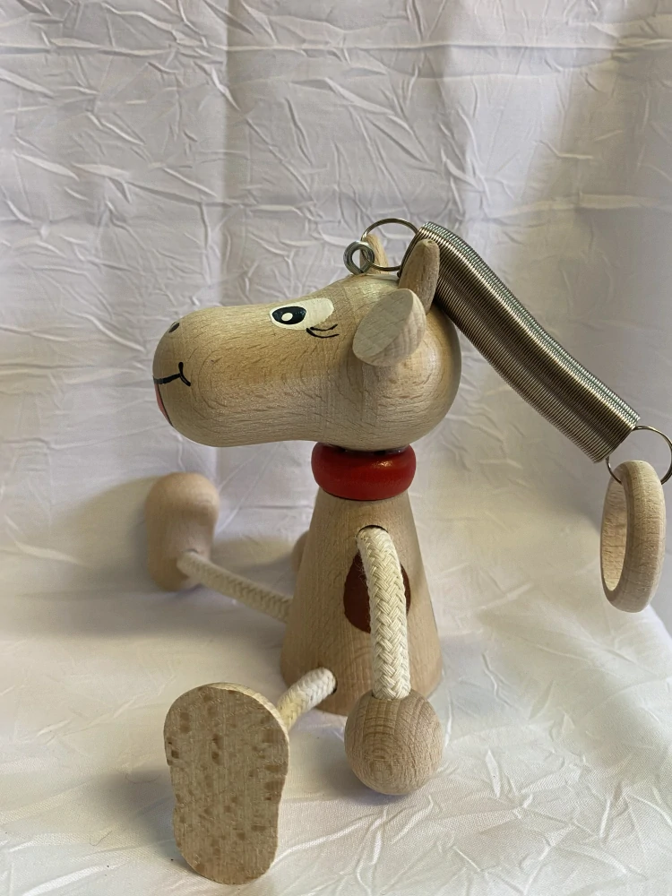 Figurka na pružině - Kravička s hnědými fleky