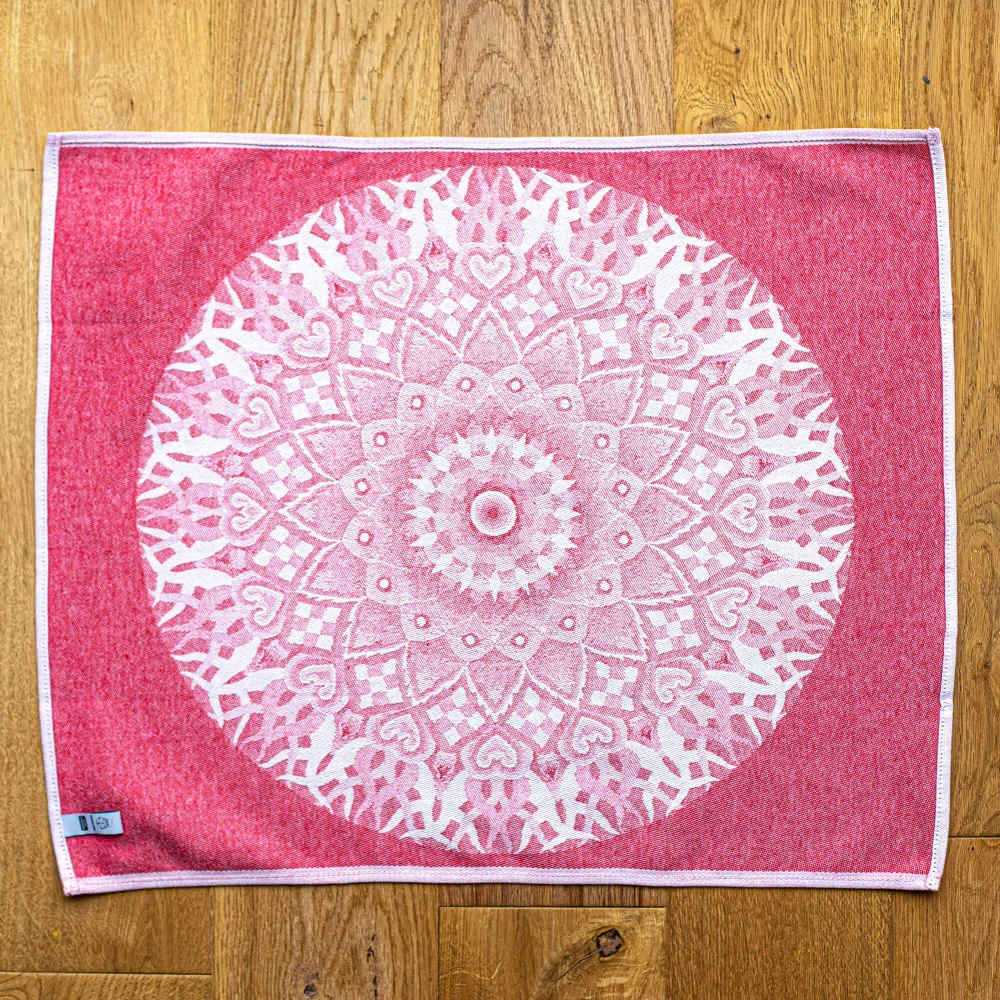 Utěrka mandala – červená