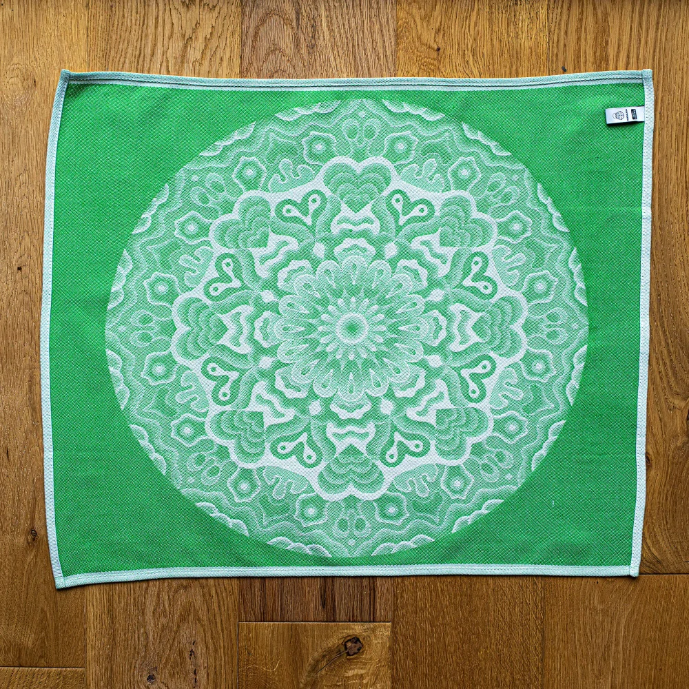 Utěrka mandala – zelená
