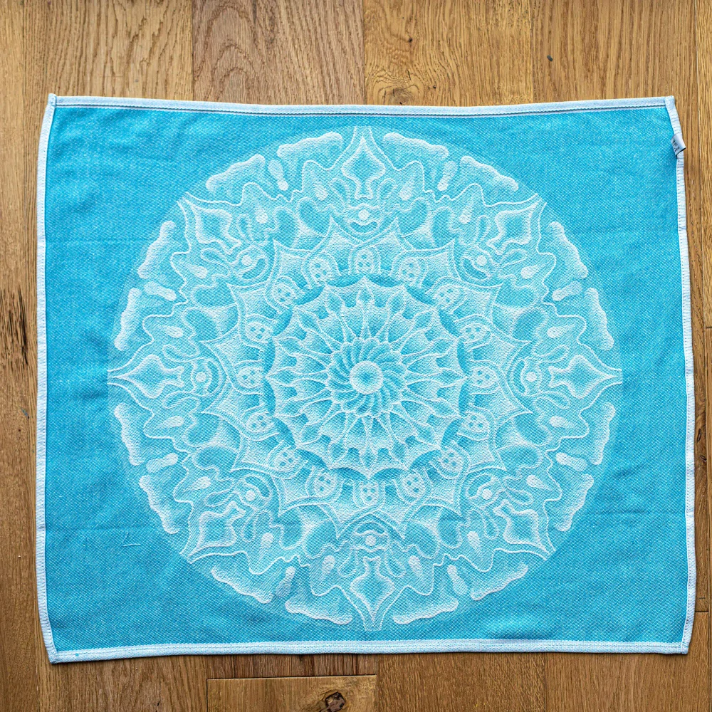 Utěrka mandala – světle modrá