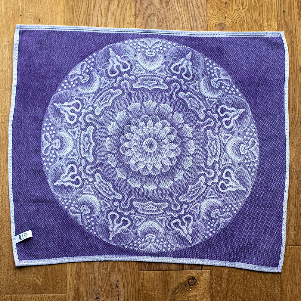 Utěrka mandala – fialová
