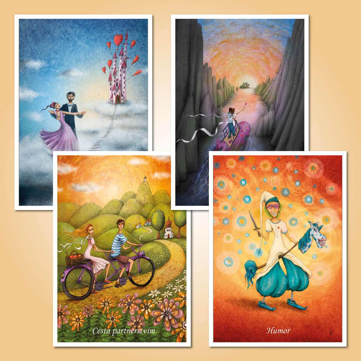 Sada pohlednic On a ona