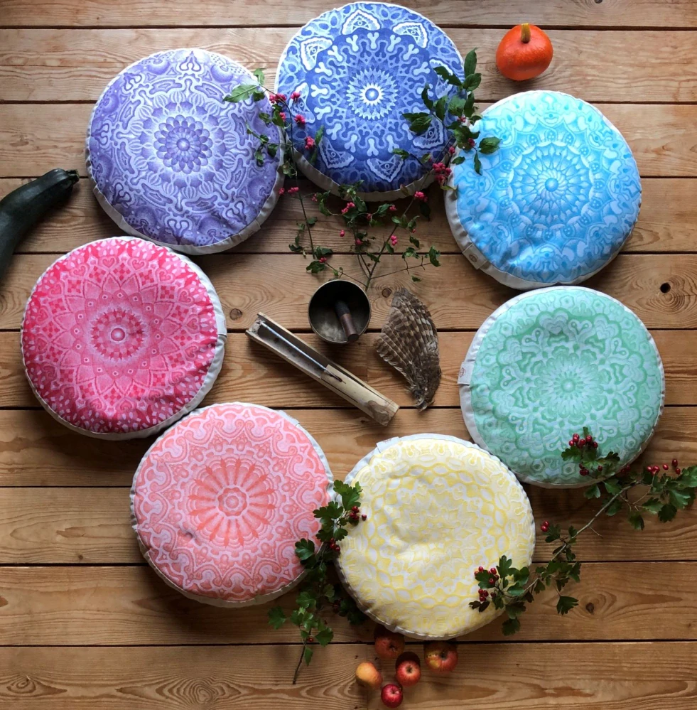 Meditační sedák 7 barev čaker - zelená