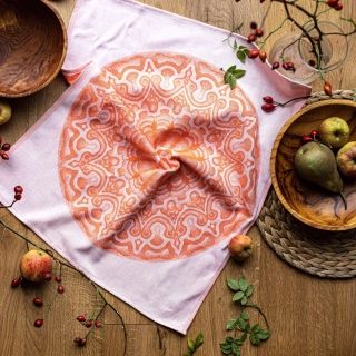 Utěrka mandala – oranžová