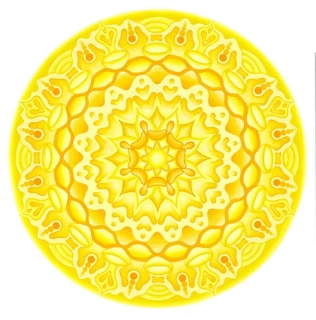 Meditační podtácek 7 barev čaker - žlutá