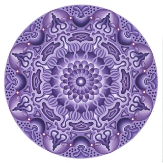 Meditační podtácek 7 barev čaker - fialová